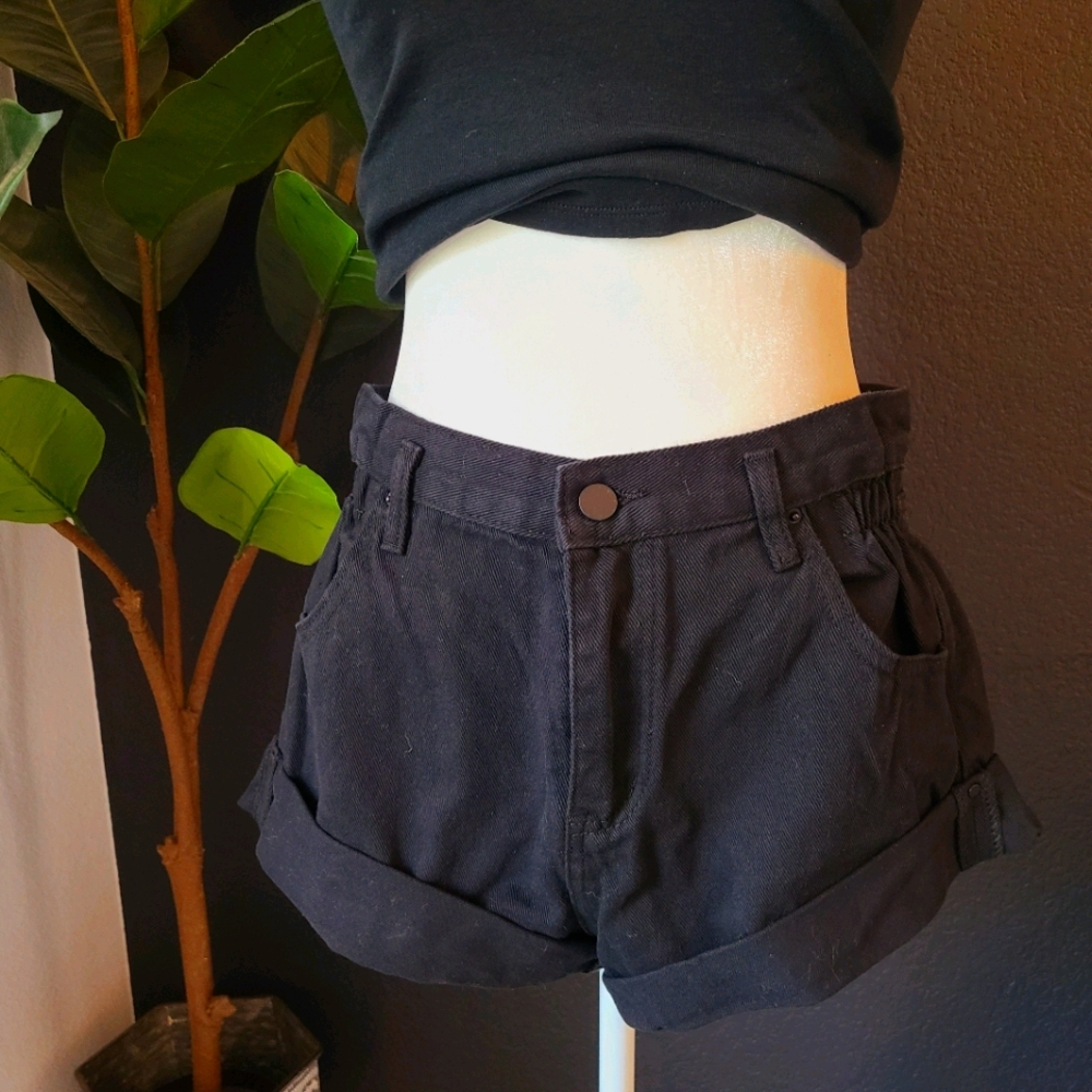 Black high waisted Jean shorts